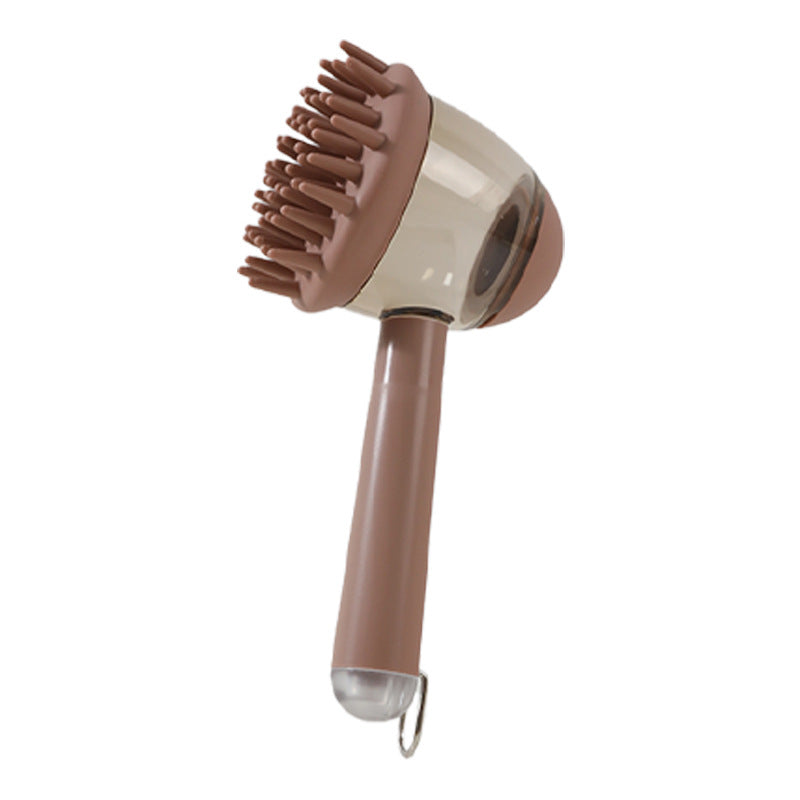 3-in-1 Pet Bath Brush for Dogs and Cats with Massage, Deshedding Comb, and Foaming Tool
