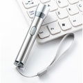 Rechargeable Stainless Steel Cat Laser Toy with White Light, Purple Light and Red Laser