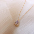 Women’s Crystal Water Drop Pendant Necklace