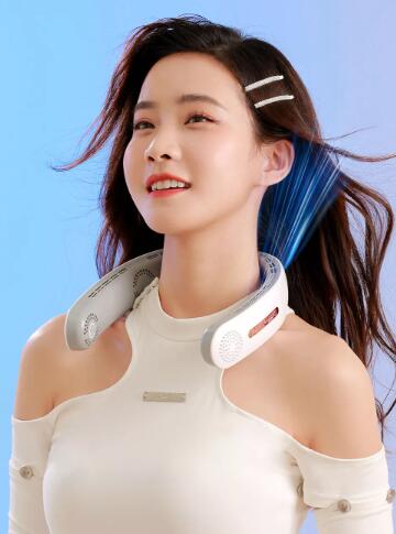 USB Rechargeable Foldable Leafless Neck Fan for Outdoor Sports