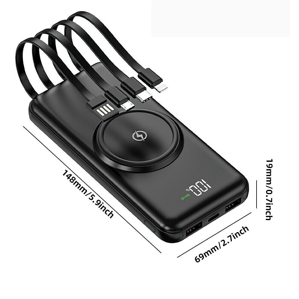 20000mAh Power Bank Fast Charger Portable Battery Pack with 5 USB Ports for Mobile Phone