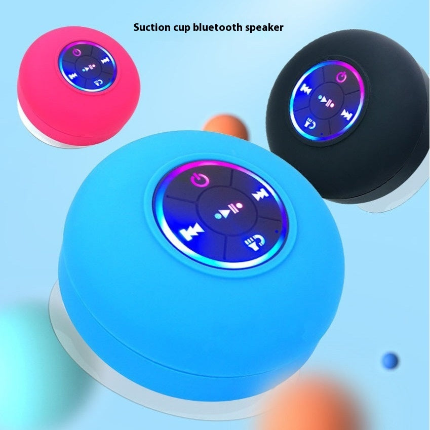 BTS07 Waterproof Bluetooth Speaker with Large Suction Cup and LED Light