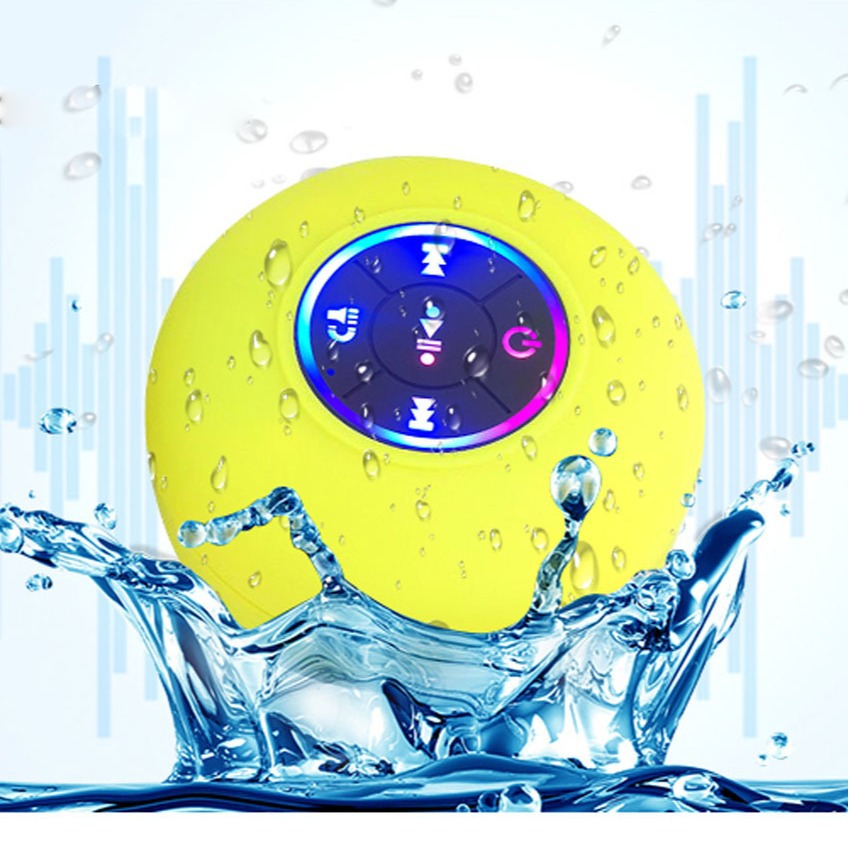 BTS07 Waterproof Bluetooth Speaker with Large Suction Cup and LED Light