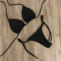 Women’s Halter Neck Tie Bikini Split Swimsuit