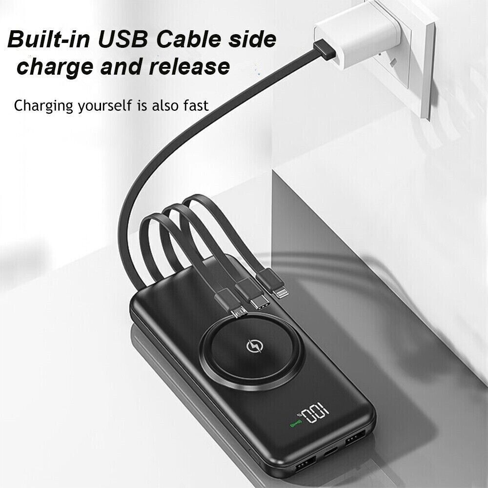20000mAh Power Bank Fast Charger Portable Battery Pack with 5 USB Ports for Mobile Phone