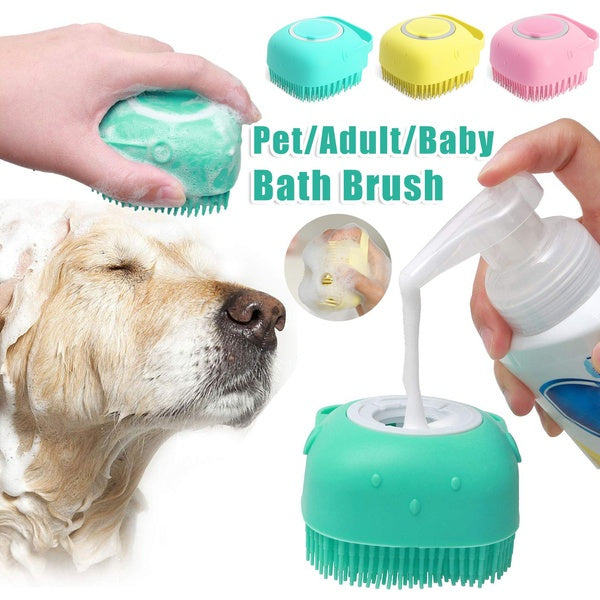 Silicone Dog Bath Massage Glove Brush for Cats and Dogs