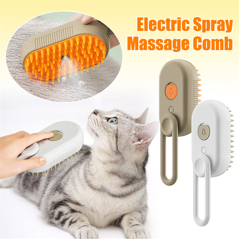 3-in-1 Electric Spray Steam Brush for Cats and Dogs