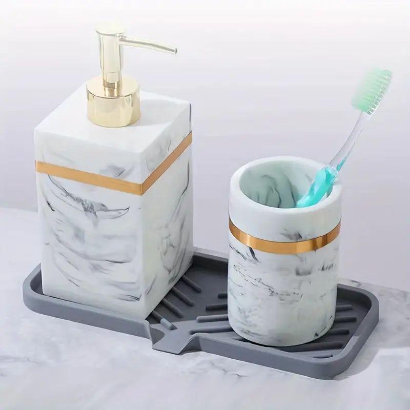 Non-Slip Kitchen Water Draining Pad for Soap and Sponge