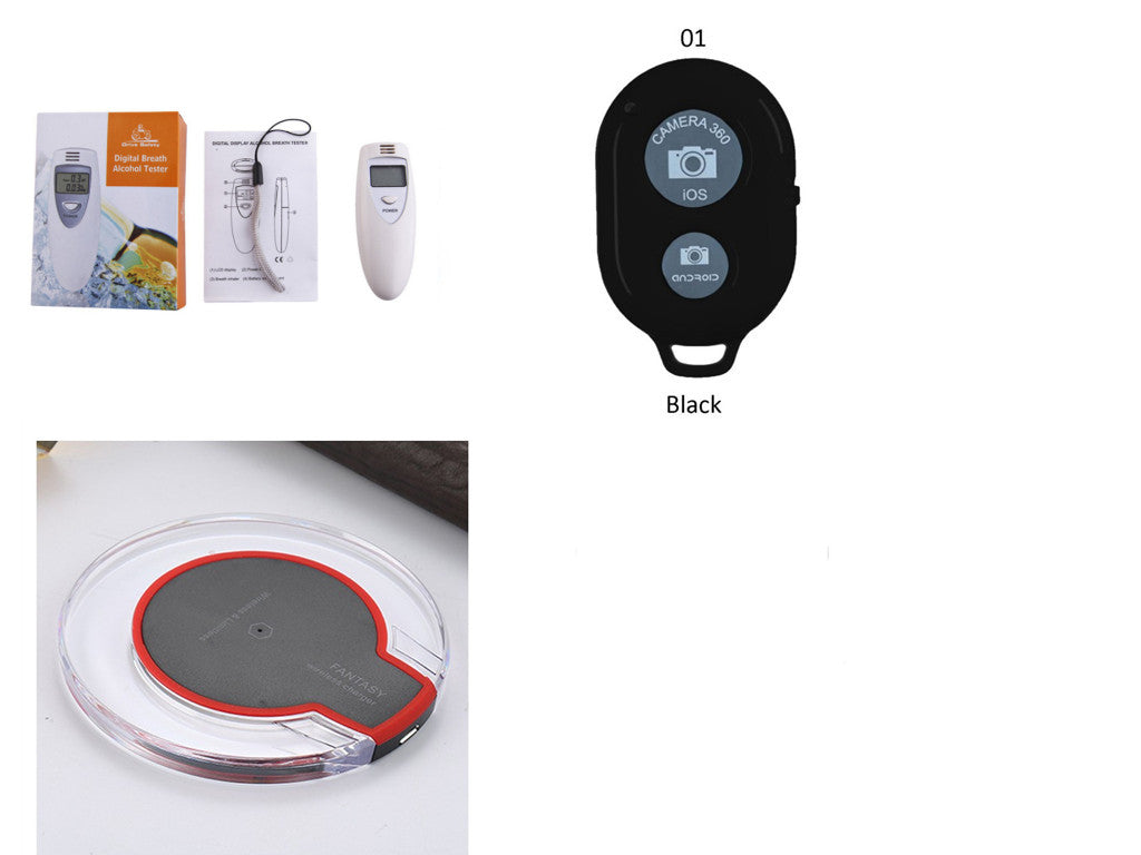Crystal Round Wireless Charging Pad with Receiver for Apple and Samsung