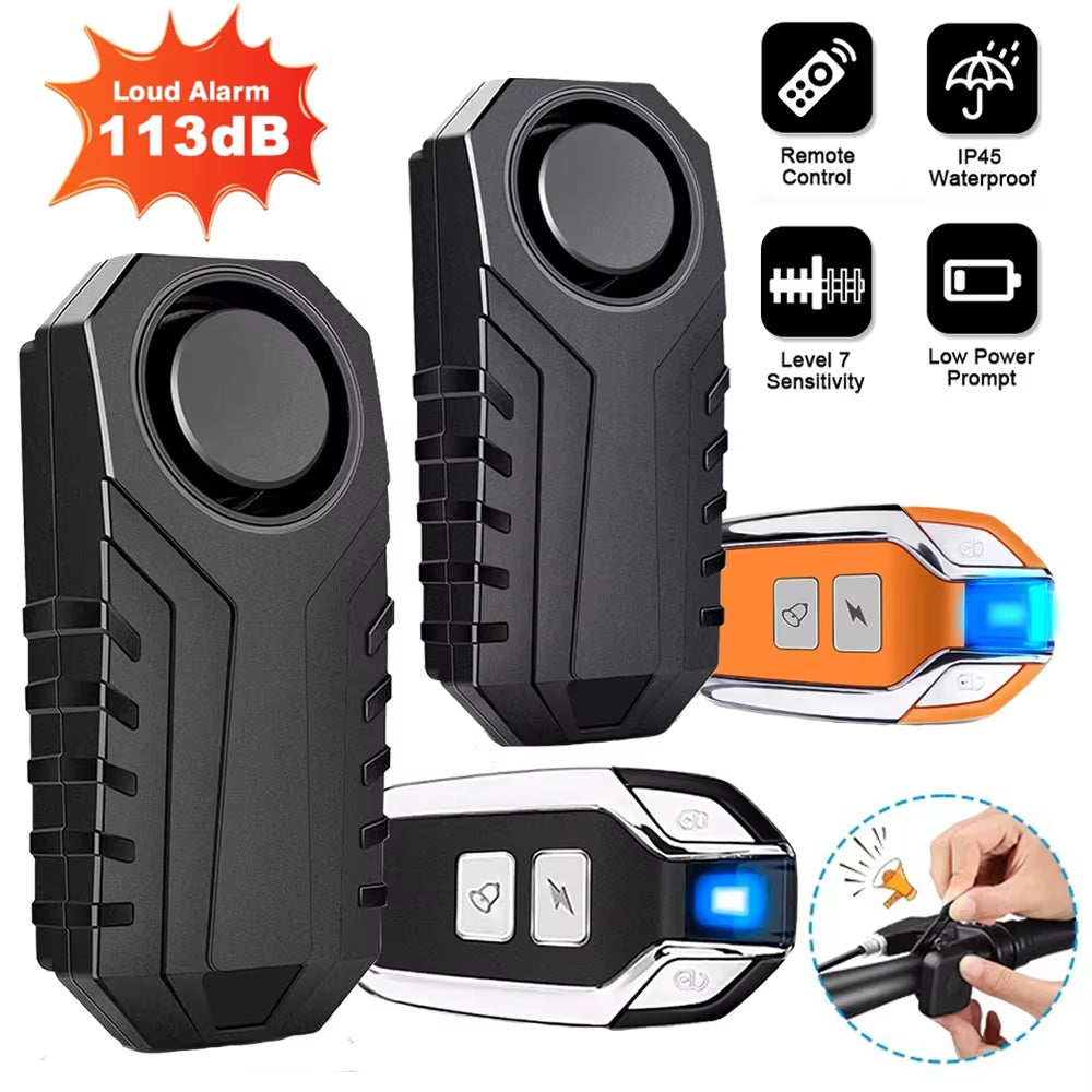 Elecpow Waterproof Anti-Theft Bike Alarm with Remote Control and Vibration Sensor