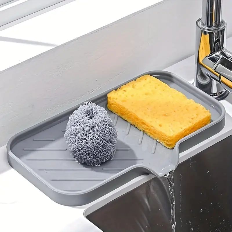 Non-Slip Kitchen Water Draining Pad for Soap and Sponge