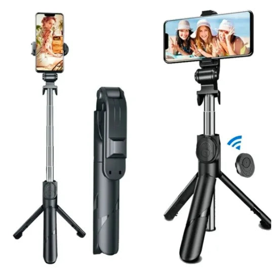 3-in-1 Bluetooth Selfie Stick with Mini Tripod and 360° Rotation