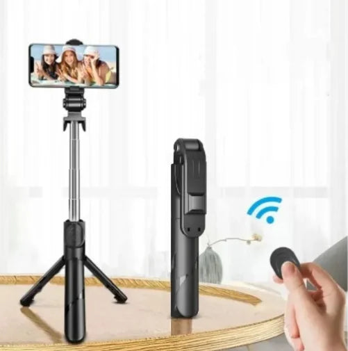3-in-1 Bluetooth Selfie Stick with Mini Tripod and 360° Rotation