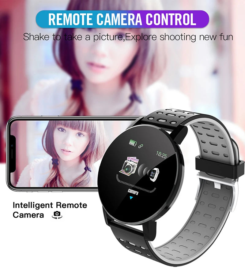 1.44 Inch Bluetooth 4.0 LED Waterproof Kids Smart Watch with Heart Rate Monitor and Fitness Tracker for Boys and Girls