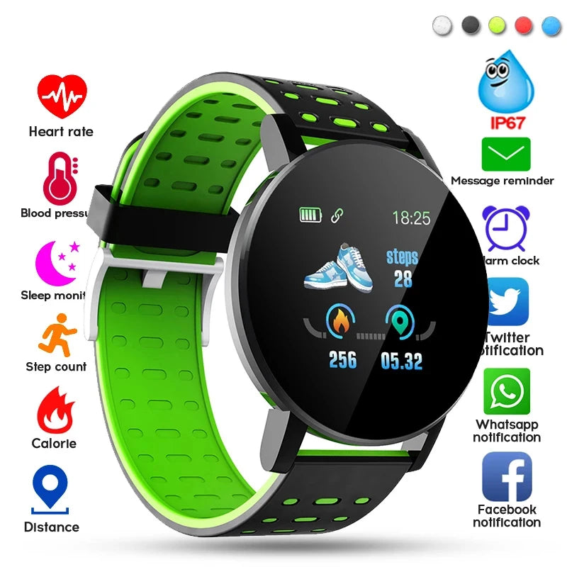 1.44 Inch Bluetooth 4.0 LED Waterproof Kids Smart Watch with Heart Rate Monitor and Fitness Tracker for Boys and Girls