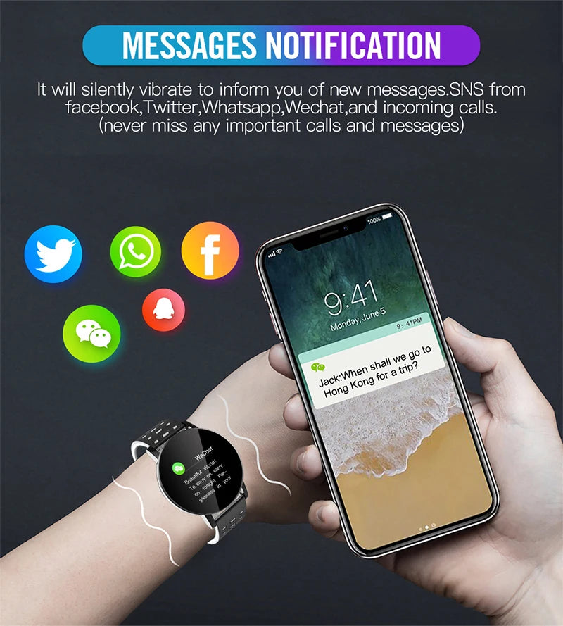 1.44 Inch Bluetooth 4.0 LED Waterproof Kids Smart Watch with Heart Rate Monitor and Fitness Tracker for Boys and Girls