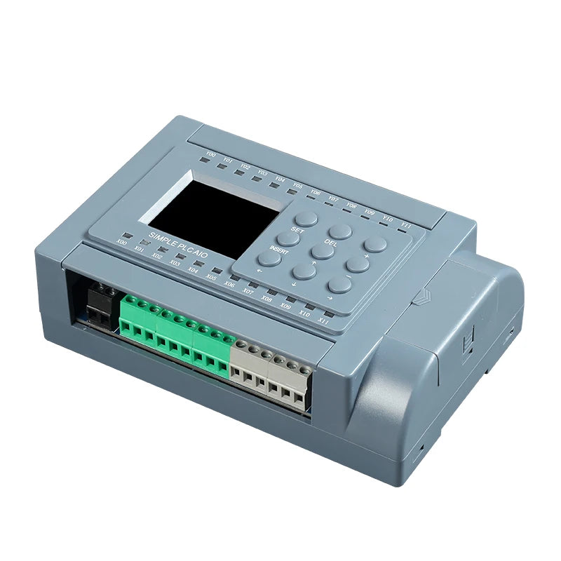 Huaqingjun 8DI 8DO PLC Controller with Relay Output, 2AI 2AO, RS485 Modbus RTU Programmable Logic Controller for Greenhouse Automation
