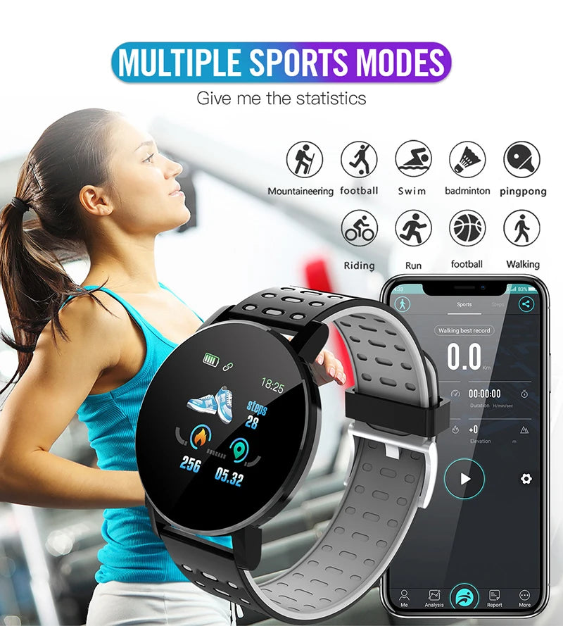 1.44 Inch Bluetooth 4.0 LED Waterproof Kids Smart Watch with Heart Rate Monitor and Fitness Tracker for Boys and Girls