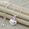 DOTEFFIL Silver Color Small Heart Pendant Necklace for Women