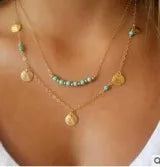 Women’s Maxi Statement Necklace with Bird and Leaves Pendant