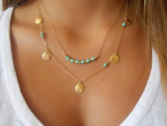 Women’s Maxi Statement Necklace with Bird and Leaves Pendant