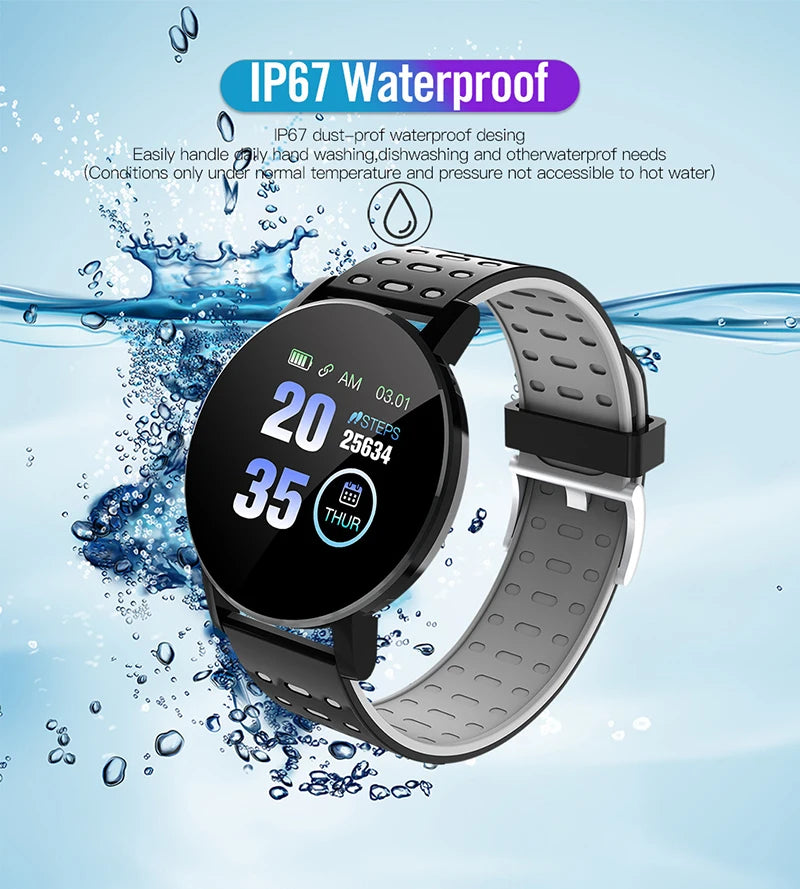 1.44 Inch Bluetooth 4.0 LED Waterproof Kids Smart Watch with Heart Rate Monitor and Fitness Tracker for Boys and Girls