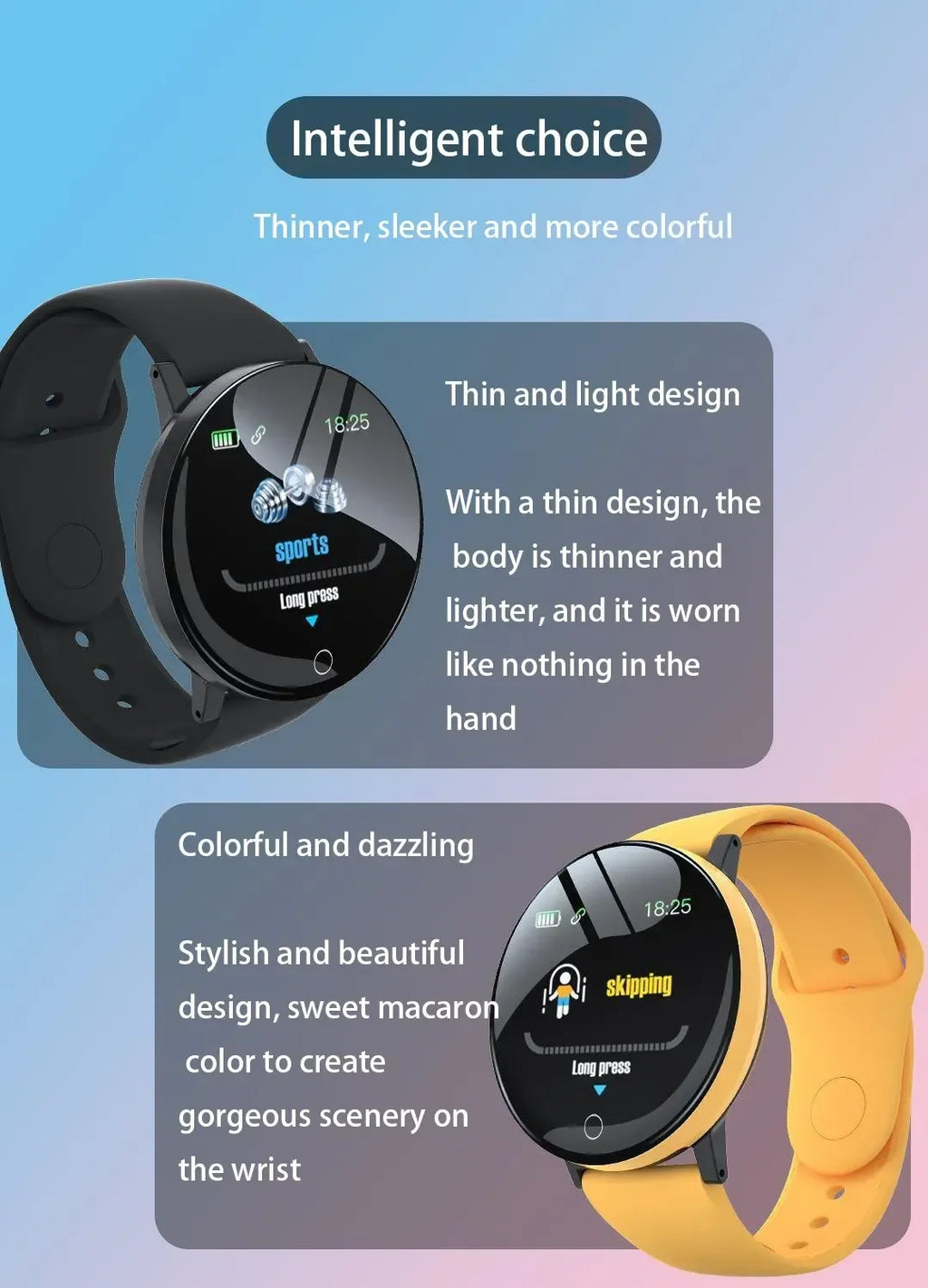 Round Digital Smart Sport Watch