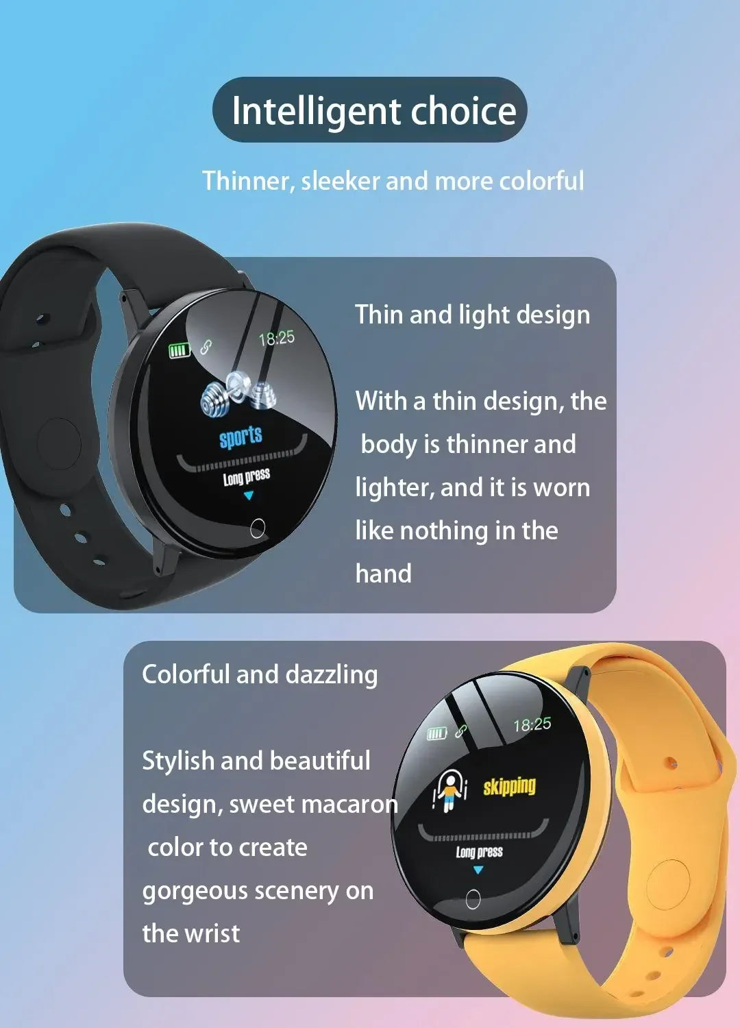 Round Digital Smart Sport Watch
