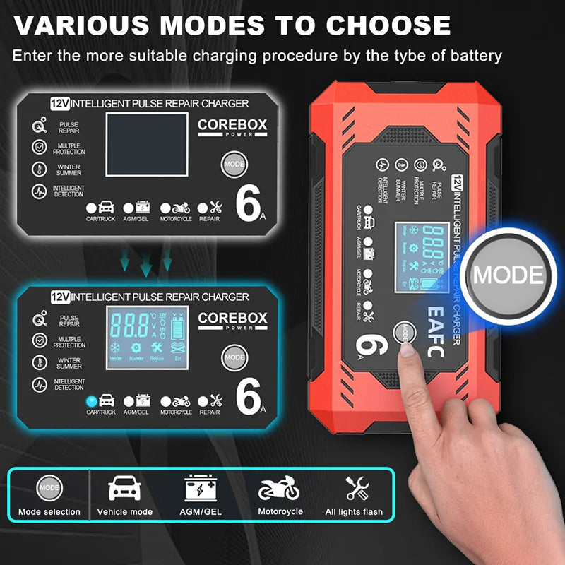 12V Smart Car Battery Charger