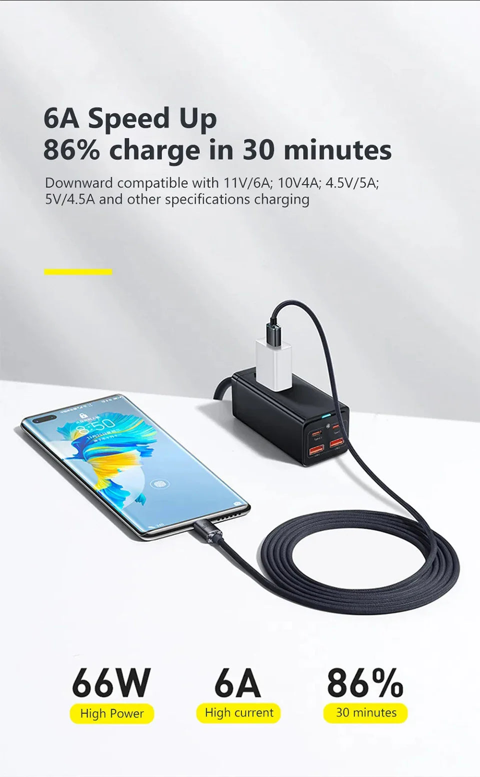 120W Super Fast Charging USB-A to USB-C Cable