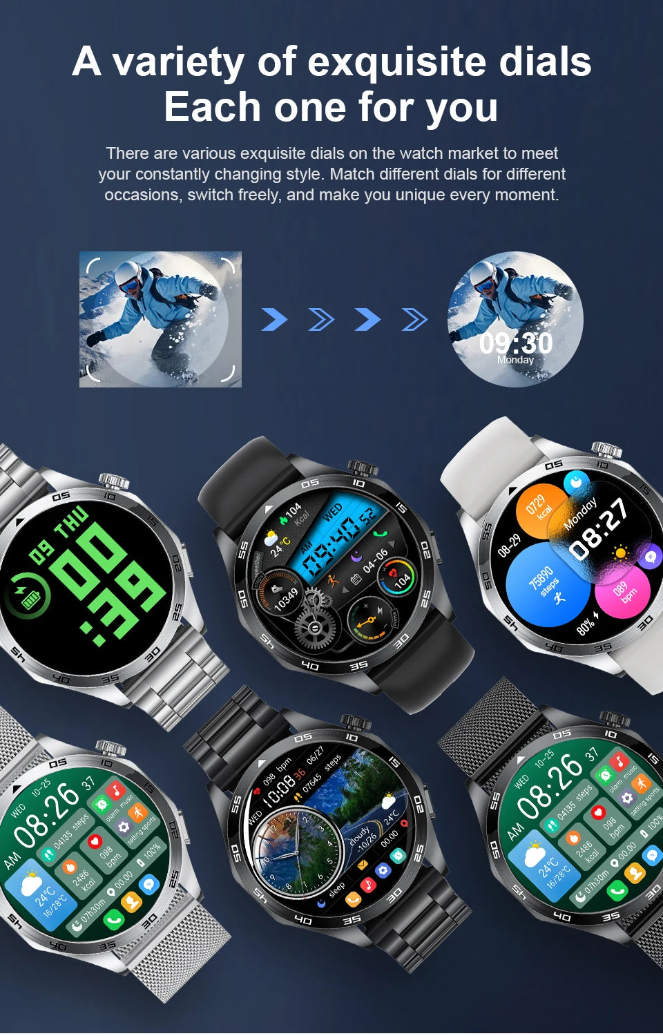 LIGE ECG Bluetooth Call Smart Watch