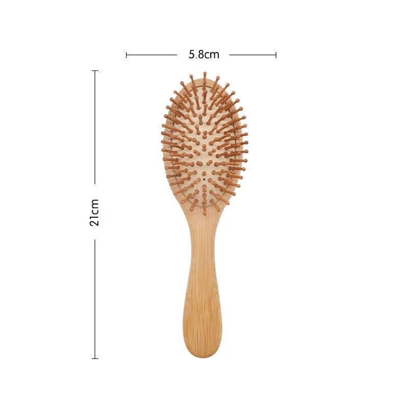 Bamboo Paddle Hair Brush – Wooden Scalp Massage Comb for Hair Care