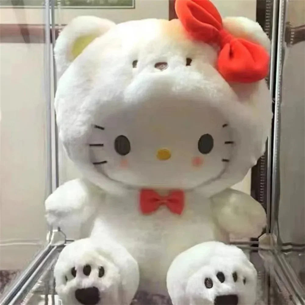25CM Kawaii Sanrio Plush Doll Hello Kitty Cinnamoroll Kuromi Pochacco Stuffed Toy for Children Birthday Gift