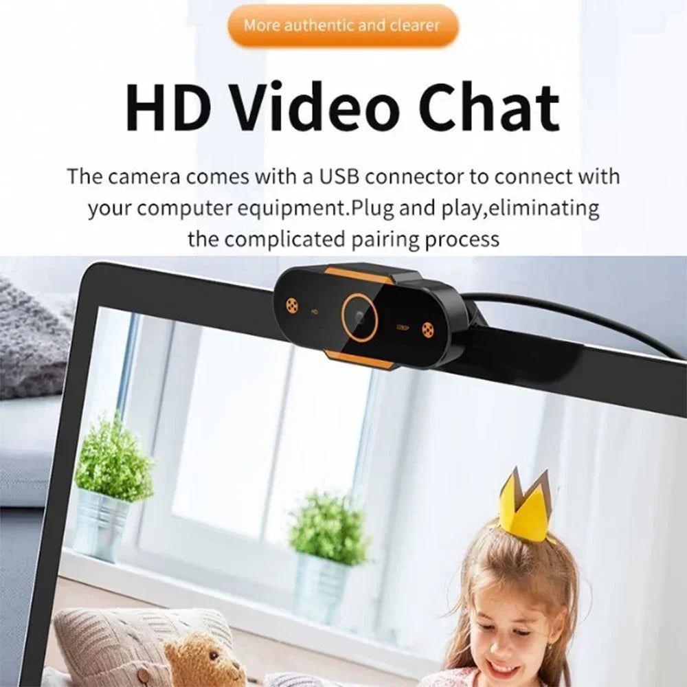 1080P HD Auto Focus USB Webcam with Microphone