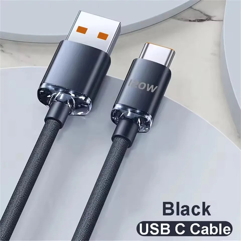 120W Super Fast Charging USB-A to USB-C Cable