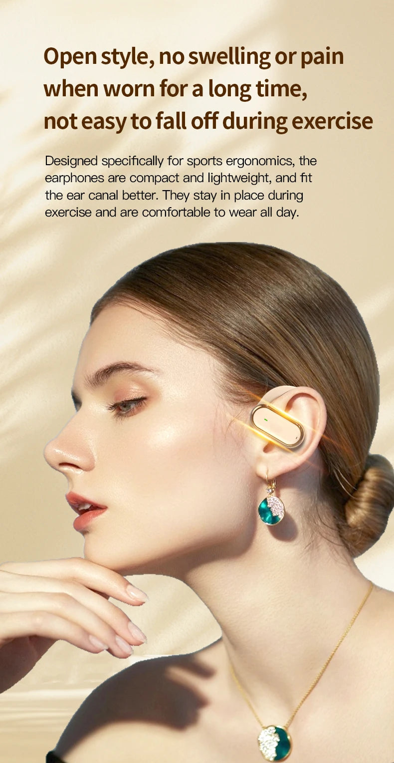 Bluetooth 5.4 IPX7 Waterproof Sports Earphones with ENC Mic