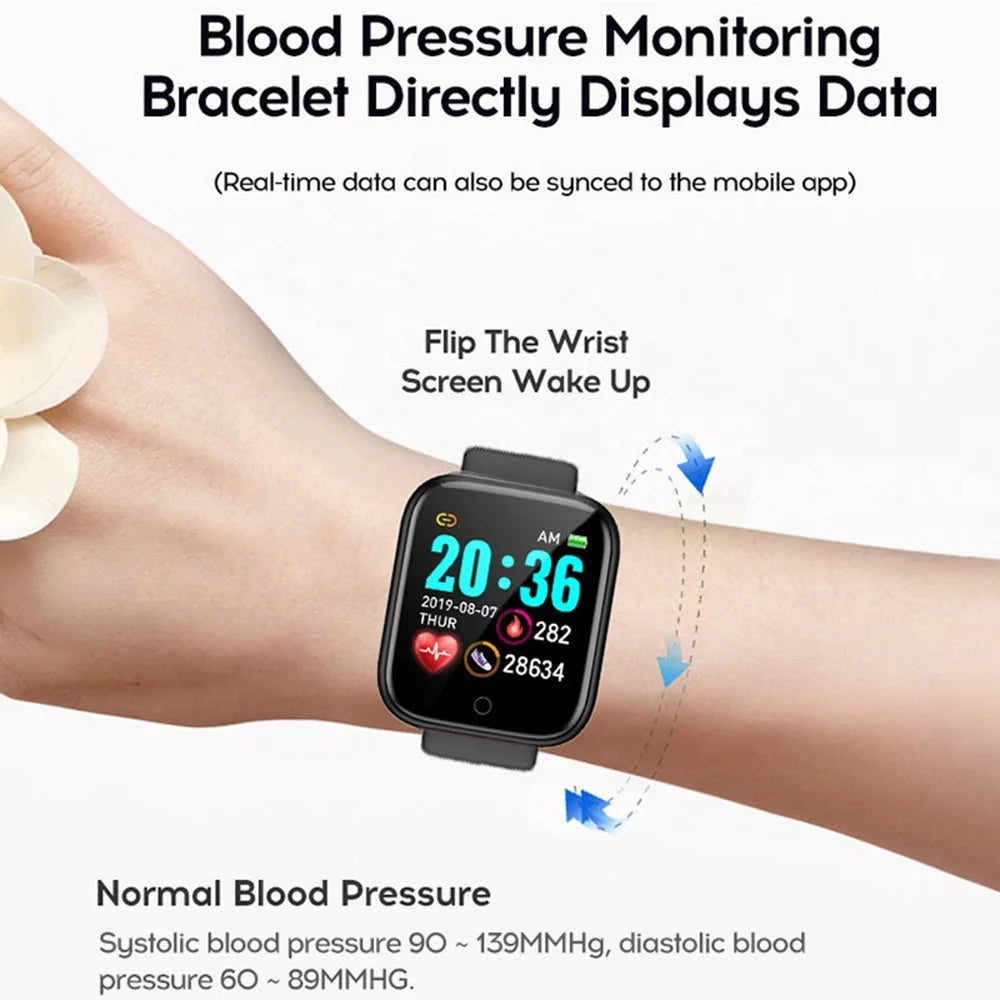 Smart Watch Music Control Calorie Distance Fitness Tracker Message Remind Men Smartwatch Women Watches Bracelet Clock Alarm Y68