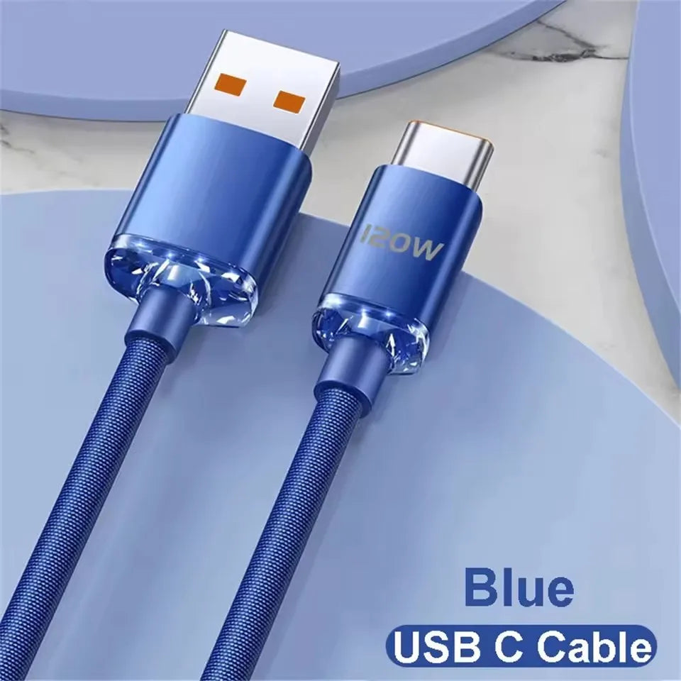 120W Super Fast Charging USB-A to USB-C Cable