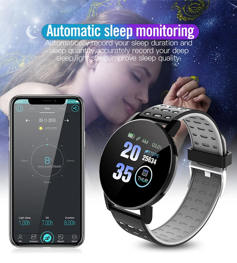 1.44 Inch Bluetooth 4.0 LED Waterproof Kids Smart Watch with Heart Rate Monitor and Fitness Tracker for Boys and Girls