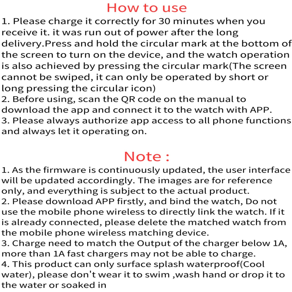 Unisex Smartwatch Fitness Monitor with Message Notifications for Android and iOS