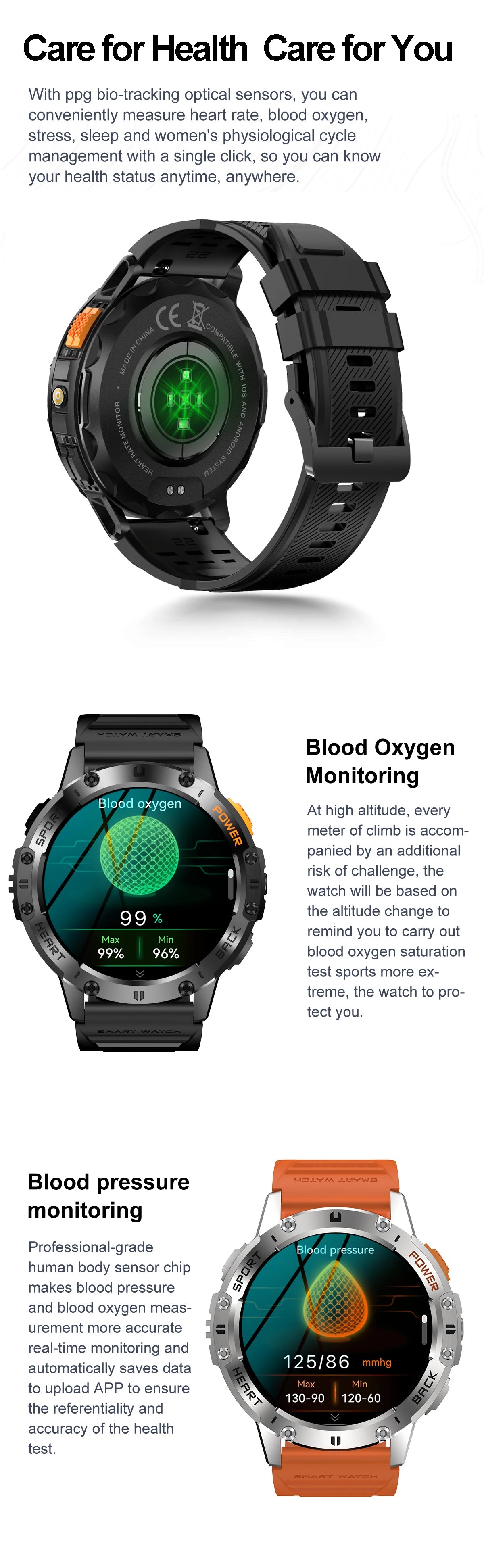 AMOLED Bluetooth Call Smart Watch