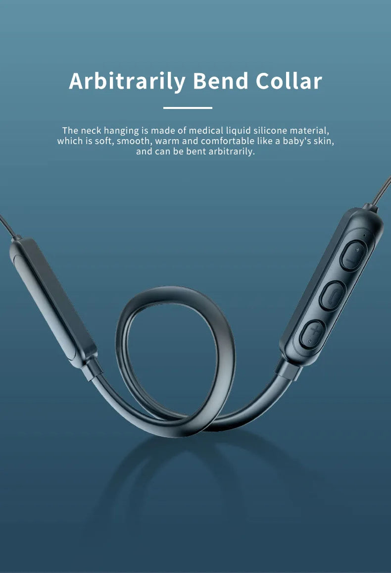 Wireless 9D Bluetooth 5.2 Neckband Sports Headset with Microphone