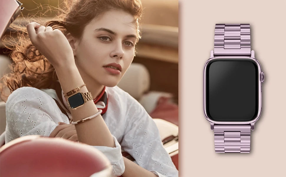 Stainless Steel Titanium Alloy Strap for Apple Watch Ultra and Series 6/7/8/9/10