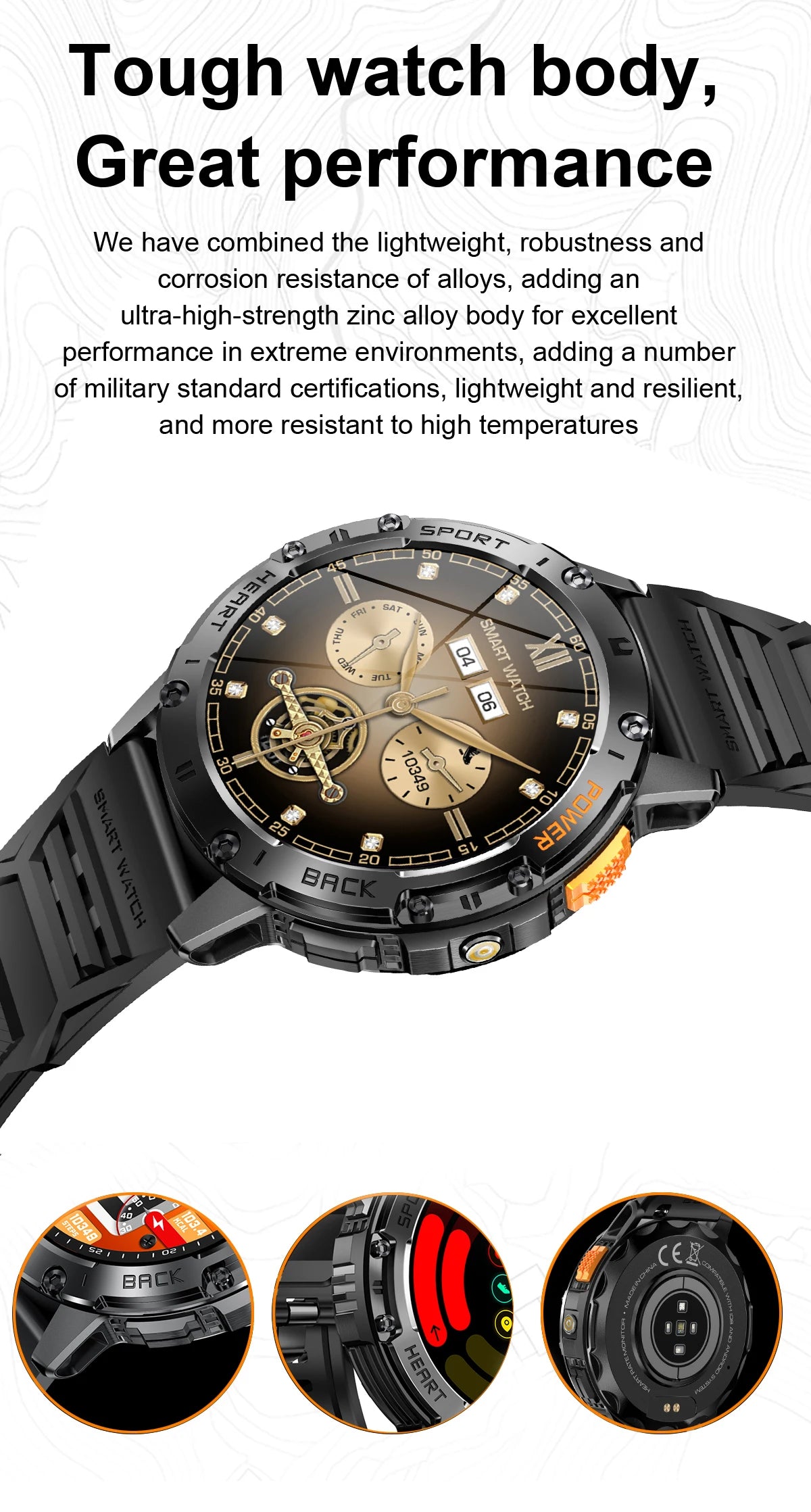 AMOLED Bluetooth Call Smart Watch