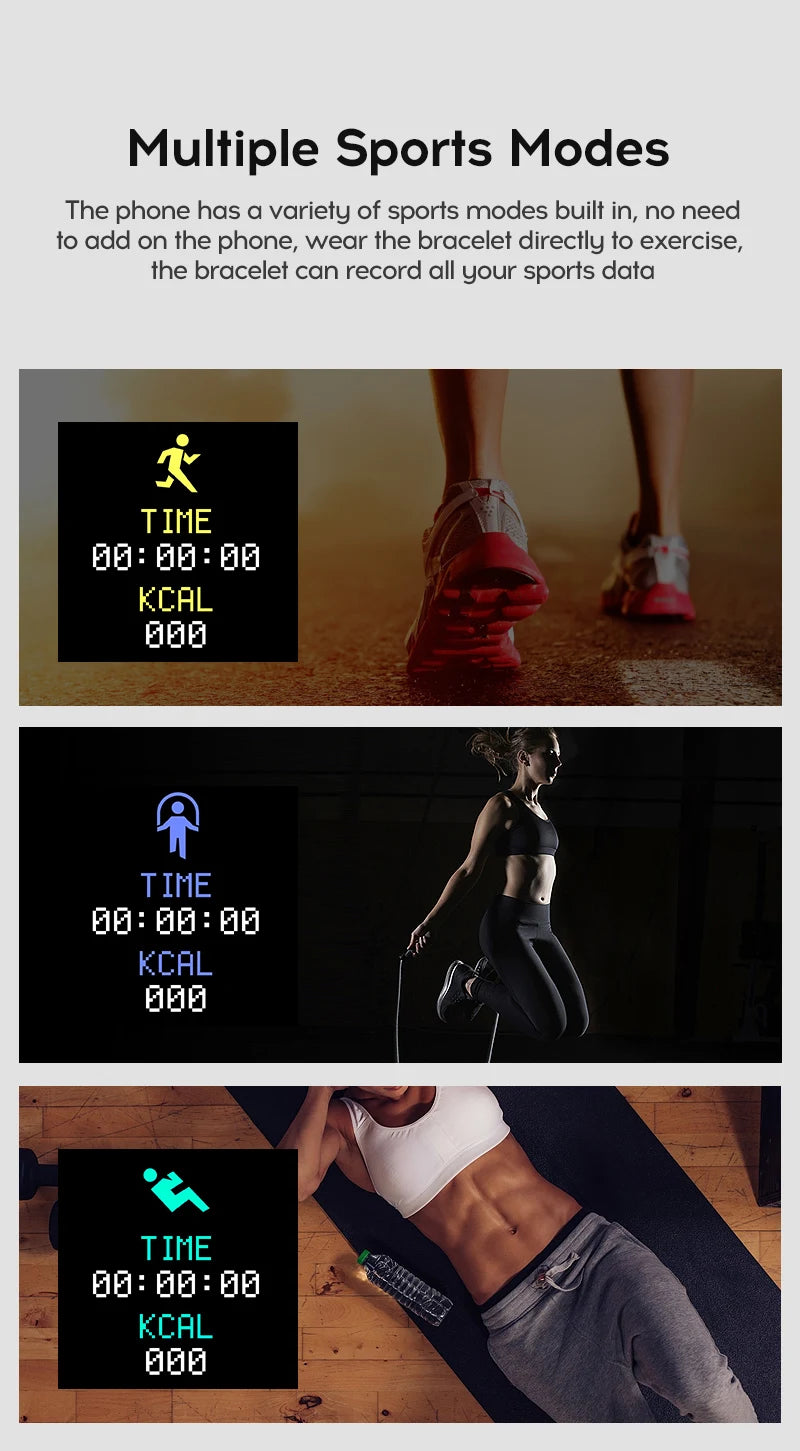 Smart Watch Music Control Calorie Distance Fitness Tracker Message Remind Men Smartwatch Women Watches Bracelet Clock Alarm Y68