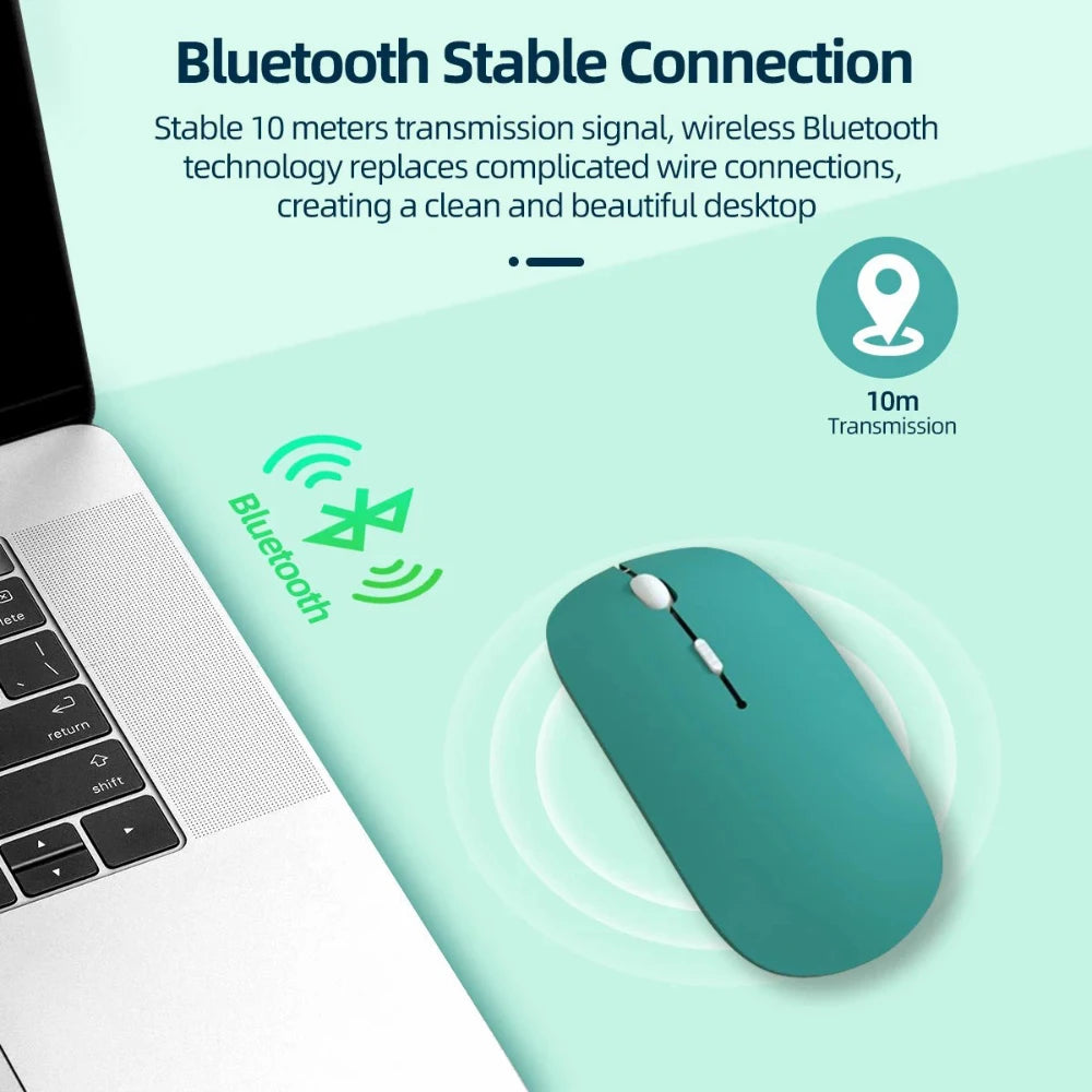 Silent Bluetooth Wireless Macaron Mouse for Laptop, iPad and Samsung Tablet