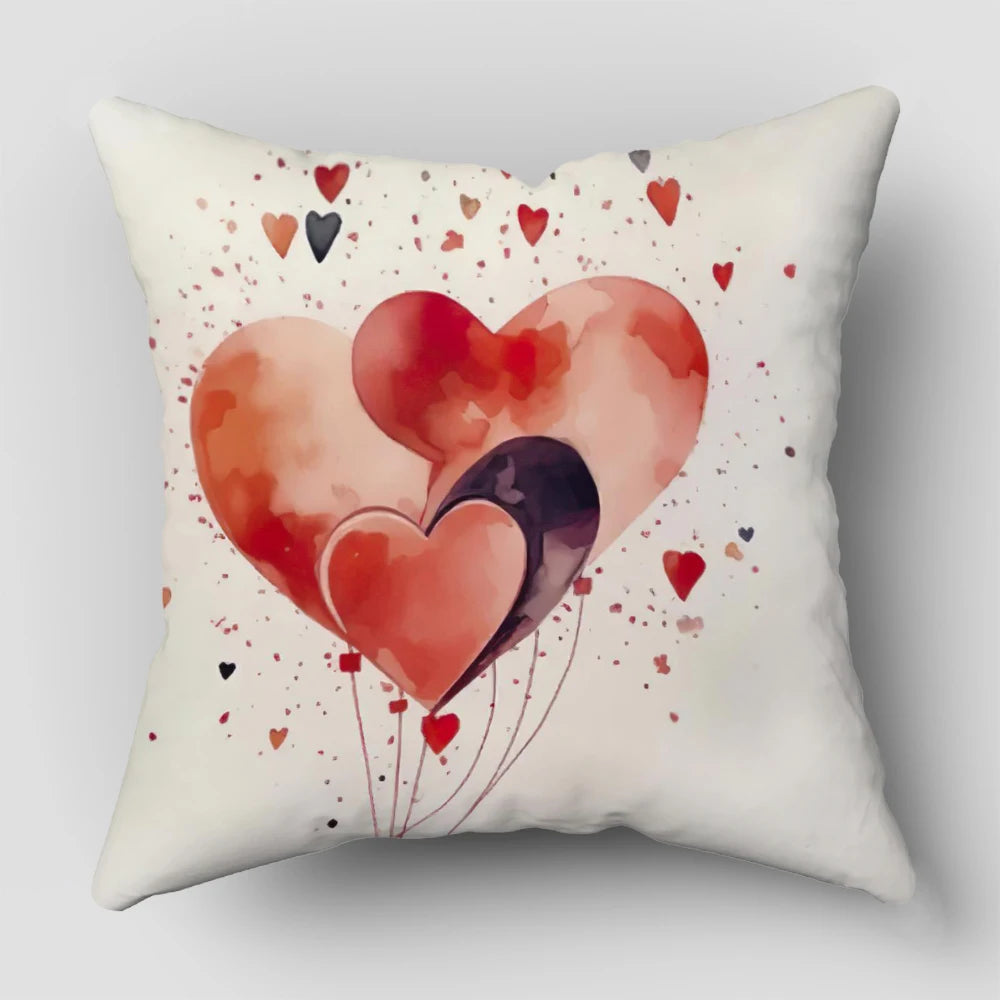 Heart Pillow Cover Valentine’s Day Cushion Cover for Home Decor