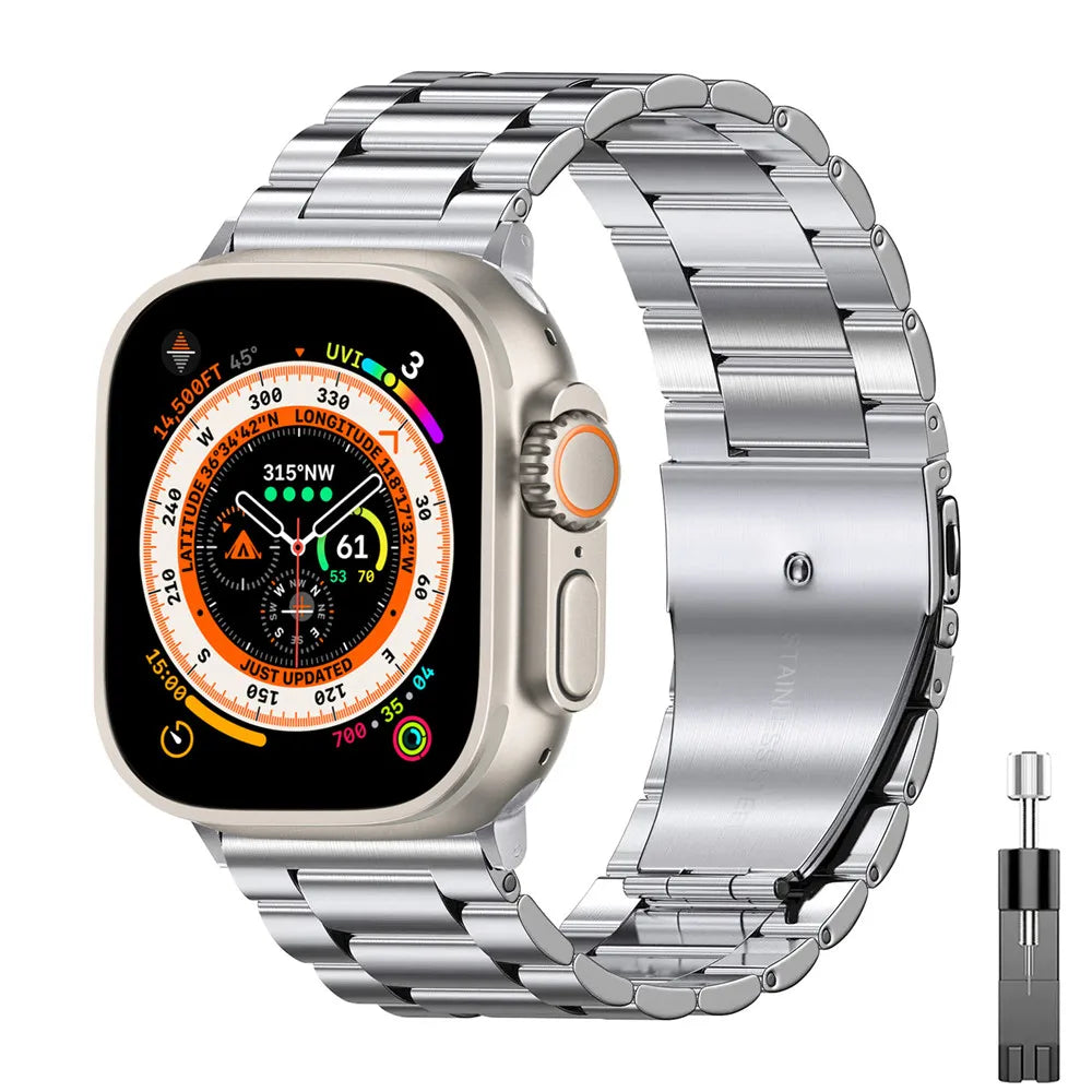 Stainless Steel Titanium Alloy Strap for Apple Watch Ultra and Series 6/7/8/9/10