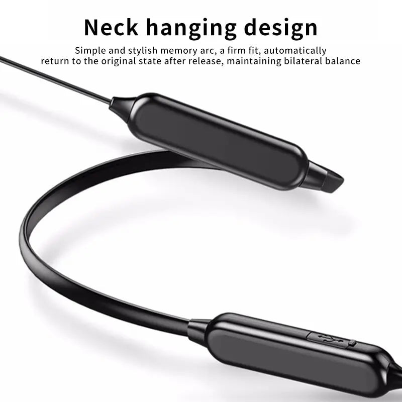Wireless 9D Bluetooth 5.2 Neckband Sports Headset with Microphone