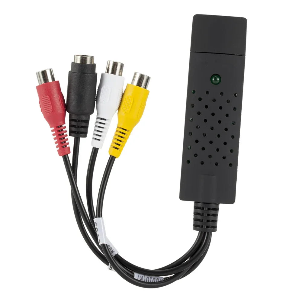 USB 2.0 to RCA Audio Video Capture Converter for PC TV VHS DVD